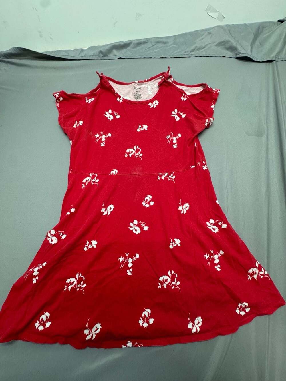 City Streets Cold Shoulder Dress Size 2XL 20 1/2 Plus Red Floral